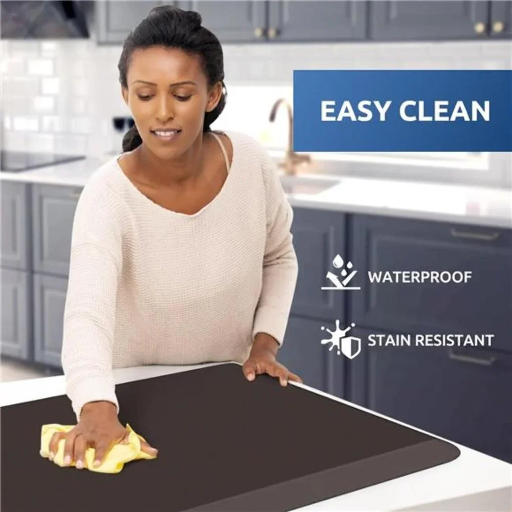 Anti Fatigue Kitchen Mat Thick Cushioned Waterproof Floor Rug Chocolate 20